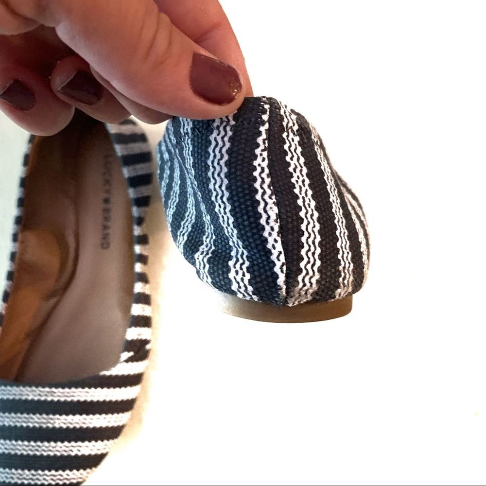 Lucky Brand Striped Flats Sz 6 - Picture 4 of 7